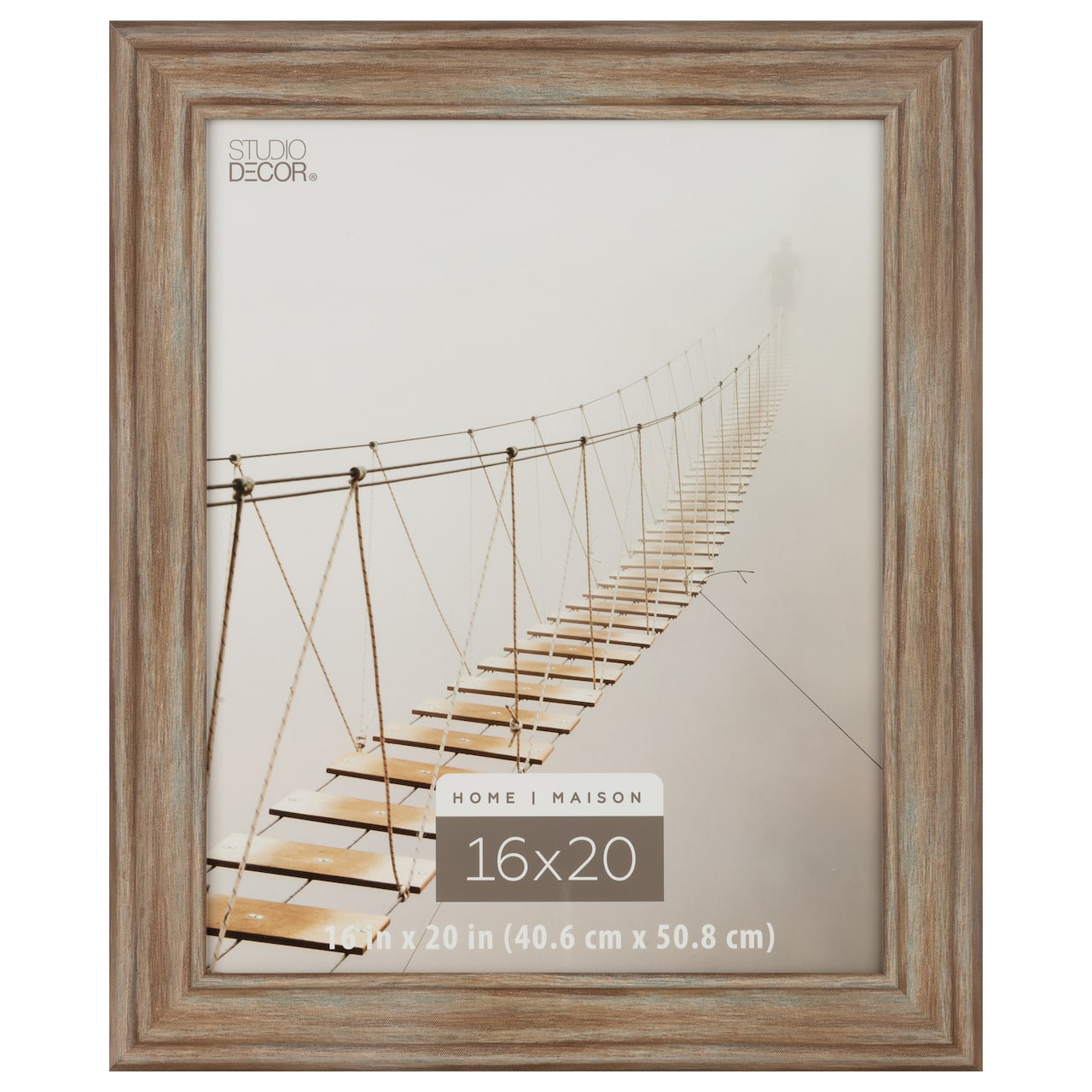Home 16" x 20" Rustic Brown Frame by Studio Décor®